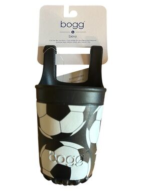 BOGG BAG Bevy Soccer Let’s Kick It Print Cup Beverage Holder New